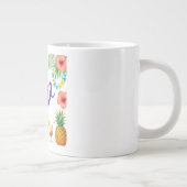Tropisch Hibiscus Frame Aloha Sfeer Grote Koffiekop (Rechts)