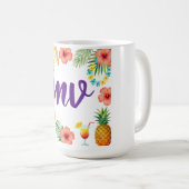 Tropisch Hibiscus Frame Aloha Sfeer Koffiemok (Voorkant rechts)