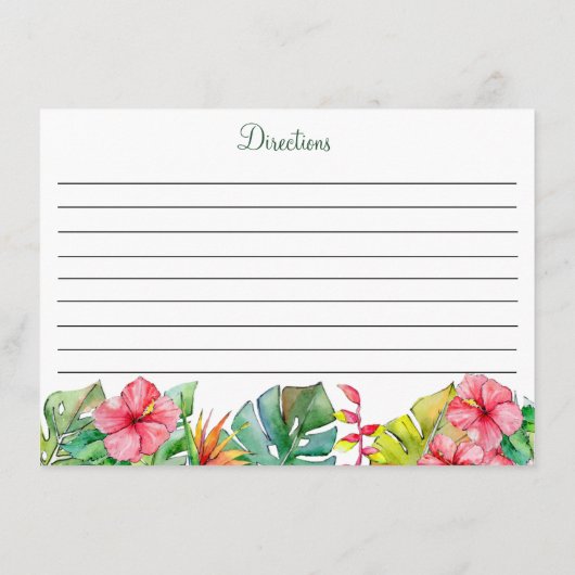 Tropisch Hibiscus Hawaïaans Vrijgezellenfeest Rece Informatiekaartje