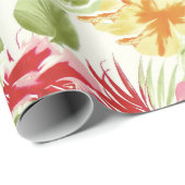 Tropisch Hibiscus Hawaiian Floral Cadeaupapier (Rol Hoek)