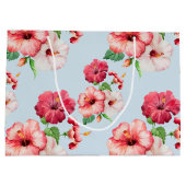 Tropisch Hibiscus Hawaiian Floral  Large Cadeautasje (Achterkant)