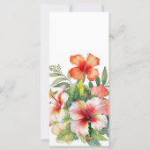 Tropisch Hibiscus huwelijksprogramma (Achterkant)