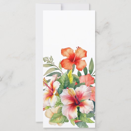 Tropisch Hibiscus huwelijksprogramma (Achterkant)