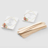 Tropisch Hibiscus huwelijksprogramma Handwaaier (Niet-gemonteerd)