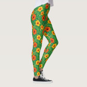 Tropisch Hibiscus Junglepatroon Leggings (Rechts)