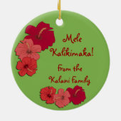 Tropisch Hibiscus Lei Foto Ornament (Achterkant)