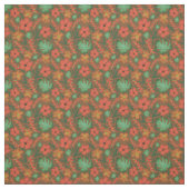 Tropisch Hibiscus Monstera Leaf Green Pattern Stof (Swatch)