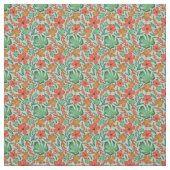 Tropisch Hibiscus Monstera Leaf Mint Pattern Stof (Swatch)