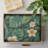 Tropisch Hibiscus Monstera Patroon Tissuepapier (Geschenk)