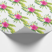 Tropisch Hibiscus naadloos patroon Cadeaupapier (Hoek)