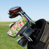 Tropisch hibiscus palm monstera patroon golfheadcover (Insitu)