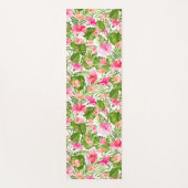 Tropisch hibiscus palm monstera patroon yogamat (Voorkant)