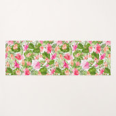 Tropisch hibiscus palm monstera patroon yogamat (Voorkant (horizontaal))