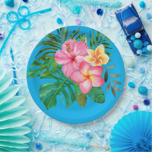Tropisch Hibiscus Paper Bord (Feest)