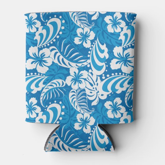 Tropisch Hibiscus Pattern Blikjeskoeler (Voorkant)