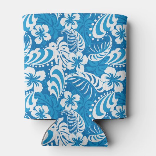 Tropisch Hibiscus Pattern Blikjeskoeler (Achterkant)