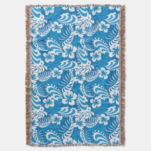 Tropisch Hibiscus Pattern Deken (Voorkant Verticaal)