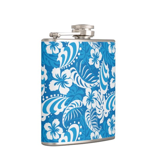 Tropisch Hibiscus Pattern Heupfles (Rechts)