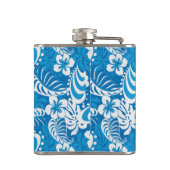 Tropisch Hibiscus Pattern Heupfles (Achterkant)