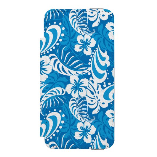 Tropisch Hibiscus Pattern Incipio iPhone Portemonnee Hoesje (Voorkant Agenda)
