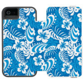 Tropisch Hibiscus Pattern Incipio iPhone Portemonnee Hoesje (Agenda Open)
