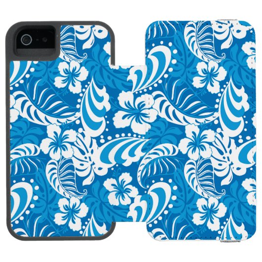 Tropisch Hibiscus Pattern Incipio iPhone Portemonnee Hoesje (Agenda Open)