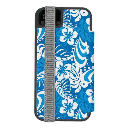 Tropisch Hibiscus Pattern Incipio iPhone Portemonnee Hoesje (Agenda Achterkant)