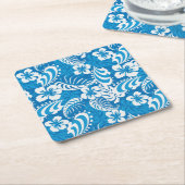 Tropisch Hibiscus Pattern Kartonnen Onderzetters (Schuin)