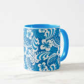 Tropisch Hibiscus Pattern Mok (Voorkant rechts)