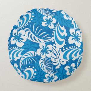 Tropisch Hibiscus Pattern Rond Kussen
