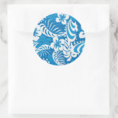 Tropisch Hibiscus Pattern Ronde Sticker (Tas)