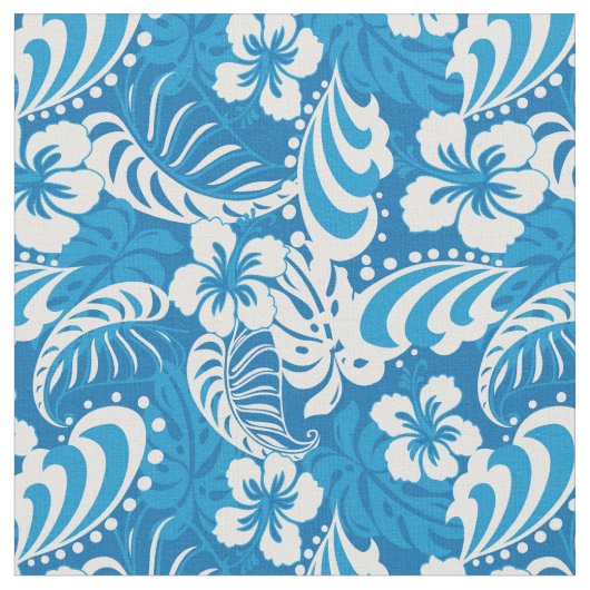 Tropisch Hibiscus Pattern Stof (Close Up)