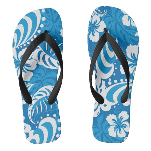Tropisch Hibiscus Pattern Teenslippers (Voetbed)
