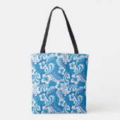 Tropisch Hibiscus Pattern Tote Bag (Achterkant)
