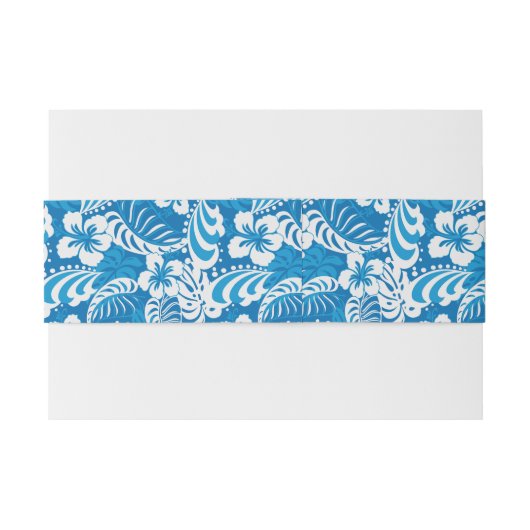 Tropisch Hibiscus Pattern Uitnodigingen Wikkel (Achterkant Voorbeeld)
