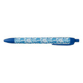 Tropisch Hibiscus Pattern Zwarte Inkt Pen (Bodem)