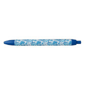 Tropisch Hibiscus Pattern Zwarte Inkt Pen (Voorkant)
