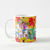 Tropisch Hibiscus Summer Pattern Koffiemok (Links)