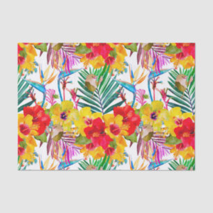Tropisch Hibiscus Summer Pattern Tissuepapier