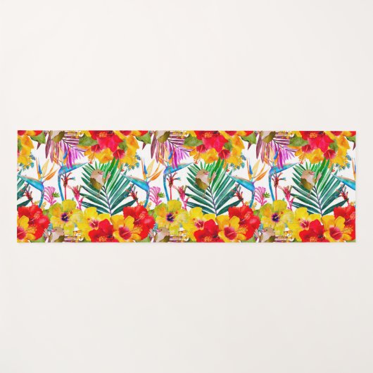 Tropisch Hibiscus Summer Pattern Yogamat (Voorkant (horizontaal))