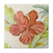 Tropisch Hibiscus Tile Tegeltje (Voorkant)