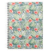 Tropisch Hibiscus Tribal Floral Notitieboek (Voorkant)