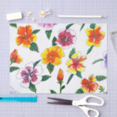Tropisch Hibiscus Vloeipapier Tissuepapier (Craft)