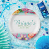 Tropisch Hibiscus Vrijgezellenfeest Papieren Bordje (Feest)