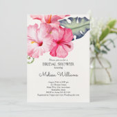 Tropisch Hibiscus Zomer Vrijgezellenfeest Kaart (Staand voorkant)