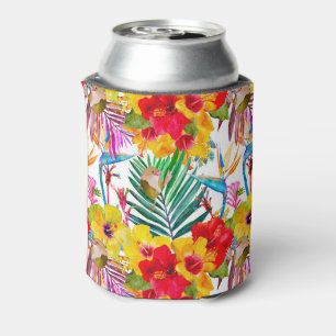 Tropisch Hibiscus Zomerpatroon Blikjeskoeler