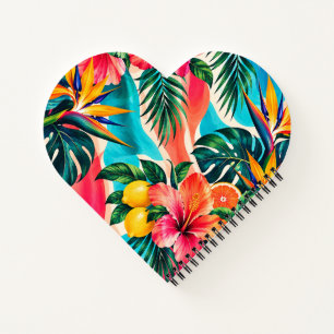 Tropisch Hibiscusparadijs Botanische Kunst Notitieboek
