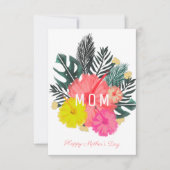 Tropisch Hisbiscus Flowers Moederdag Kaart (Voorkant)