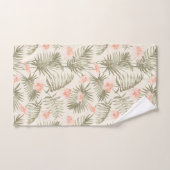 Tropisch Hisbiscus Palm Tree Patroon Bad Handdoek (Handdoek)