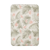 Tropisch Hisbiscus Palm Tree Patroon Badmat (Voorkant Verticaal)